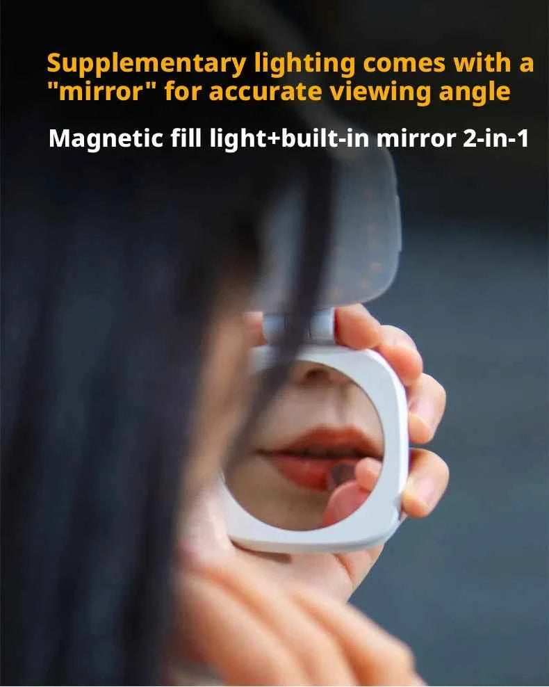 Mobile Magnetic Fill Light Built-In Beauty Mirror Fill Portable Photo Folding Beauty Lamp Live Atmosphere Light - Go sady online store