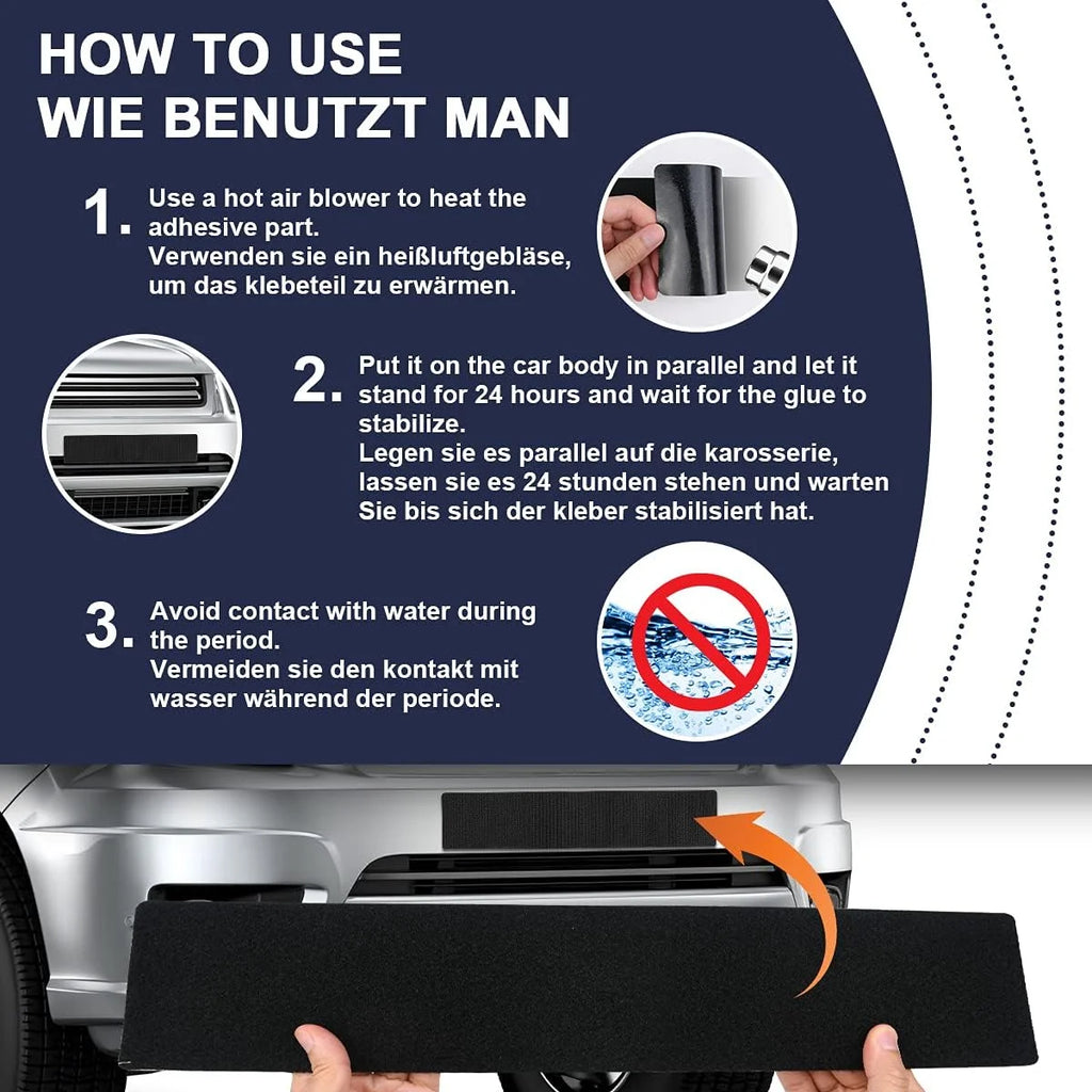 Invisible Adhesive Car License Plate Holder Auto Frameless Number Frame Holder or 360-520mm x 110/120 Front Rear License Plate