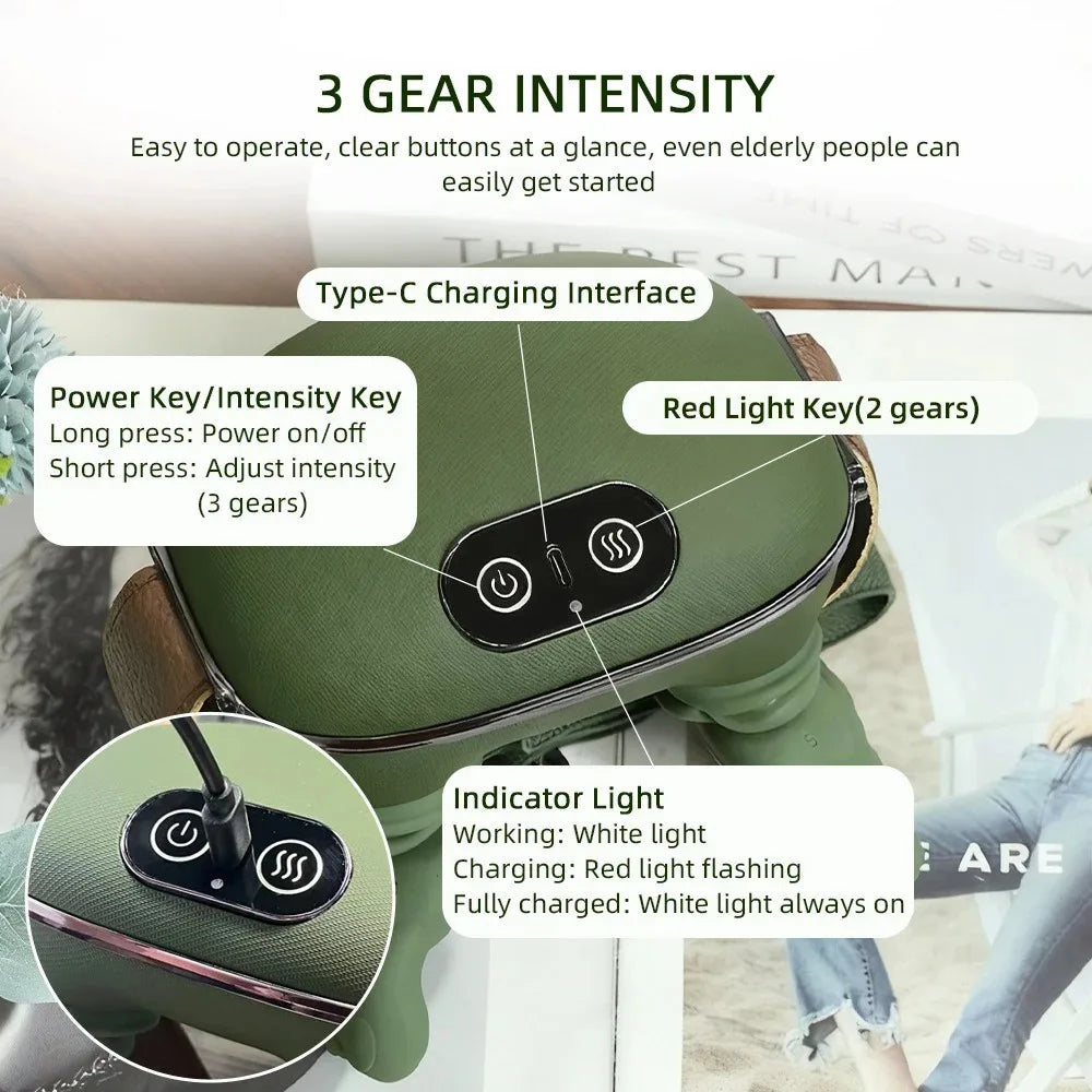 Neck Shoulder Massager Finger Pressure Shiatsu Neck Back and Shoulder Massager Electric Kneading Neck Deep Massage Muscle Relax