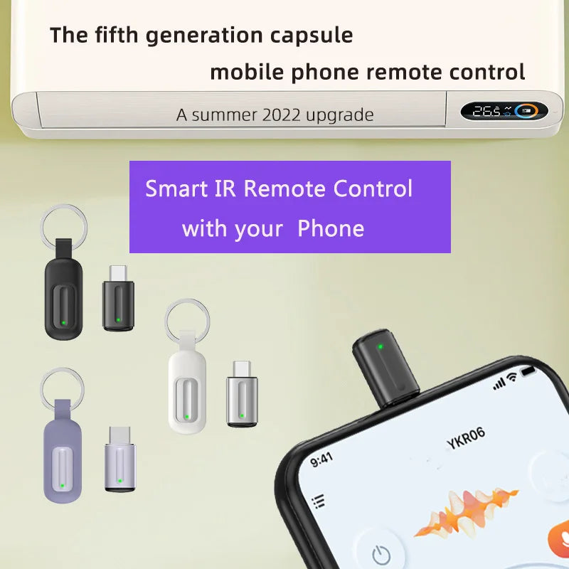 Smart Infrared Remote Control Type C IR Blasters Phone APP Control suitable for Android ios  Smartphone IR Mini Adapter for TV