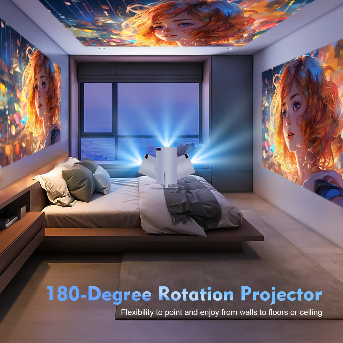 Magcubic Projector HY300 Pro 4K Android 11 Dual Wifi6 290ANSI Allwinner H713 BT5.0 1080P 1280*720P Home Cinema Outdoor Projetor