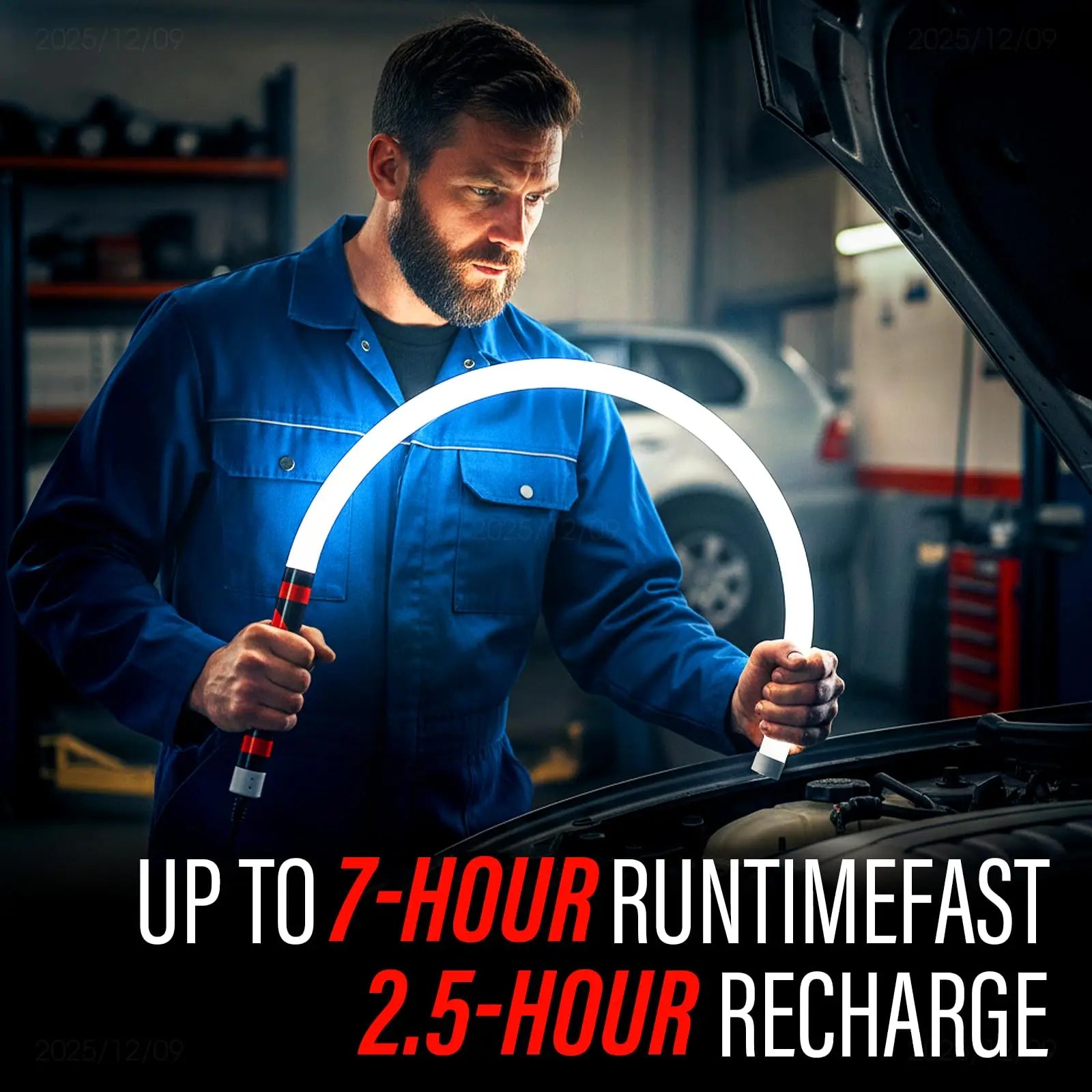 Flexible LED Flashlight Stick,Professional Work Light,Portable Tool for for Mechanics,Car Repairs, Inspections & Tight Spaces