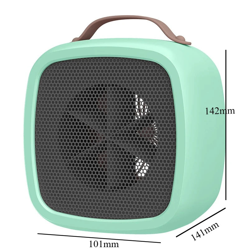 Portable Mini Heaters Household Desktop Mutes Fast Heating Warmer Fan 500W PTC-Ceramic Warm Air Heaters for Indoor Office Winter