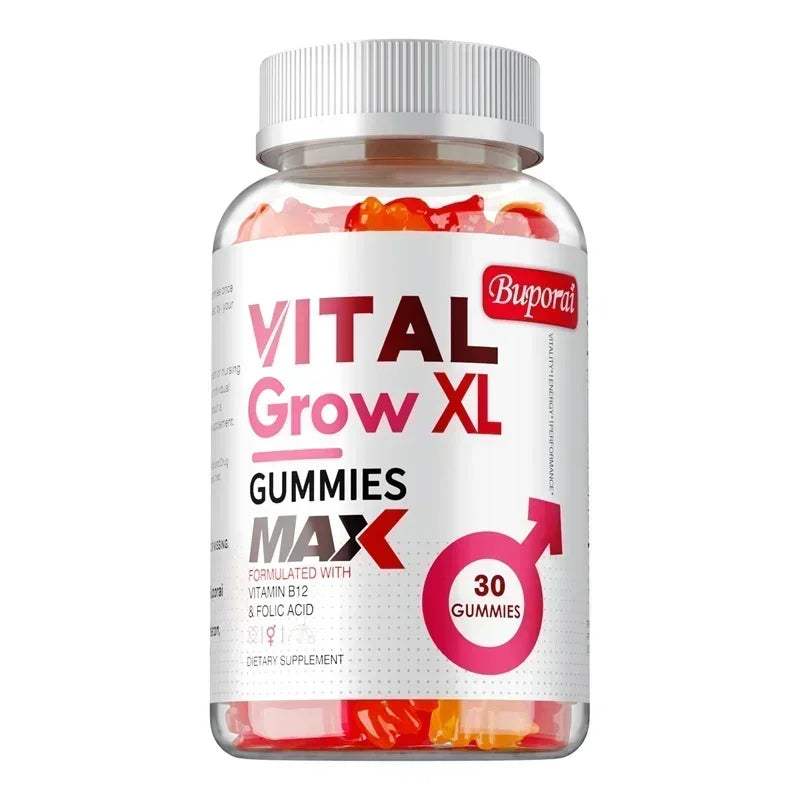 Vital Grow XL Male Gummies - Promotes Muscle Growth and Recovery, Enhances Athletic Performance, Endurance, and Relieves Fatigue