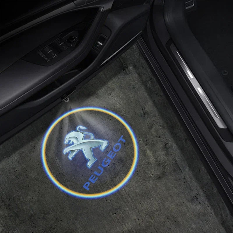 Car Door Welcome Lights Laser Projector Logo Wireless Car HD Courtesy Lamp For Peugeot 206 208 306 307 308 406 407 408 4008 5008