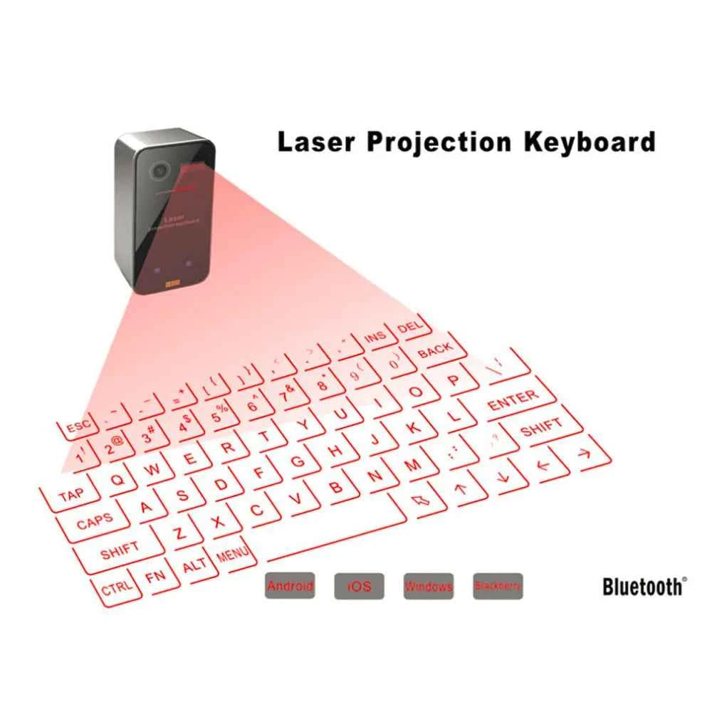 Portable Laser Projection Keyboard Mini Wireless Virtual Bluetooth Keyboard for Smart Phone Tablet PC Notebook Dropshipping Hot - Go sady online store