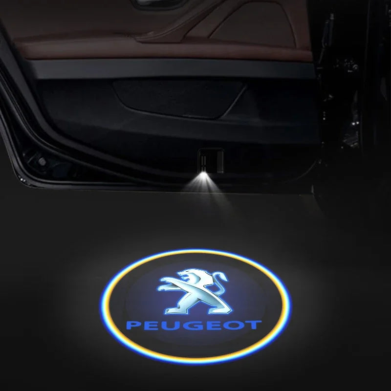 Car Door Welcome Lights Laser Projector Logo Wireless Car HD Courtesy Lamp For Peugeot 206 208 306 307 308 406 407 408 4008 5008