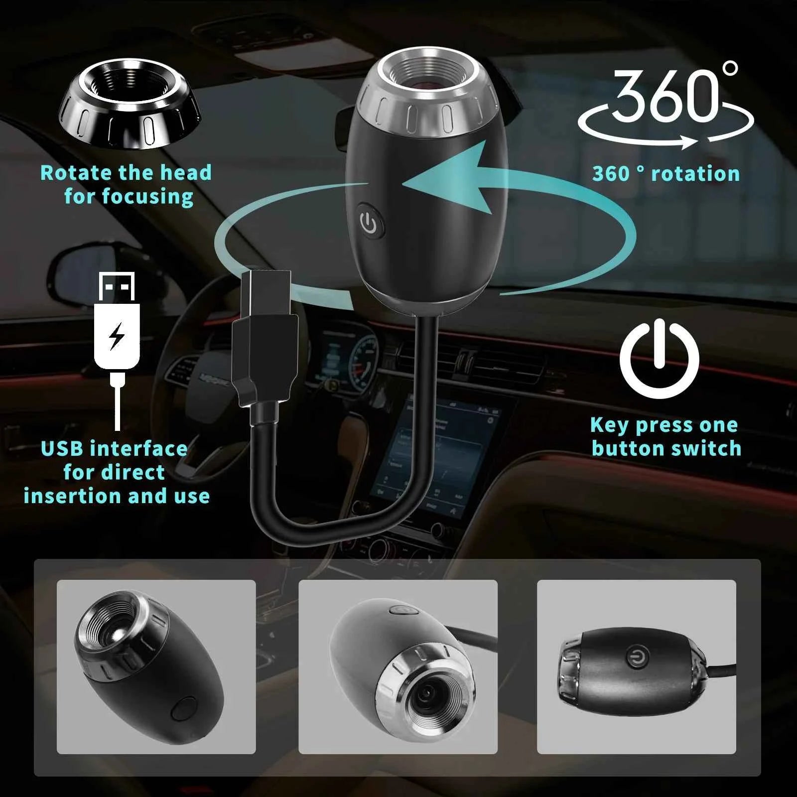 Galaxy Projector USB Night Light Car Mood Lights  LED Starry Star Lamp Party Cool Stuff For Room bedroom Home Gaming Decor