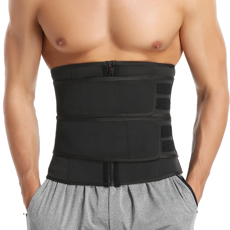 Vensslim Men Workout Waist Trainer Tummy Control Belt Slimming Sauna Body Shaper Trimmer Abdomen Shapewear Weight Loss Corset