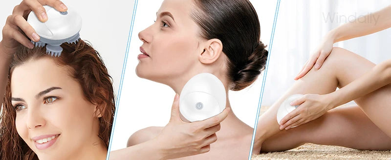 Electric Scalp Head Massager Kneading Vibrating Device Health Care Shoulder Neck Leg Arm Deep Tissue Massage Cat  Pet Massager