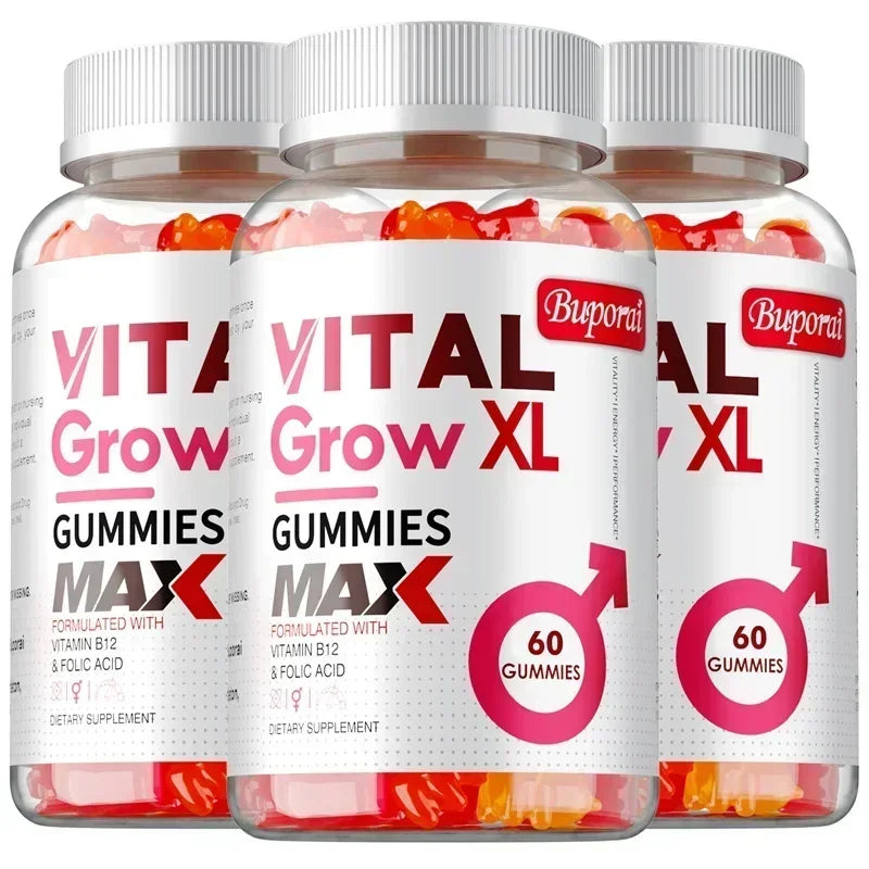 Vital Grow XL Male Gummies - Promotes Muscle Growth and Recovery, Enhances Athletic Performance, Endurance, and Relieves Fatigue