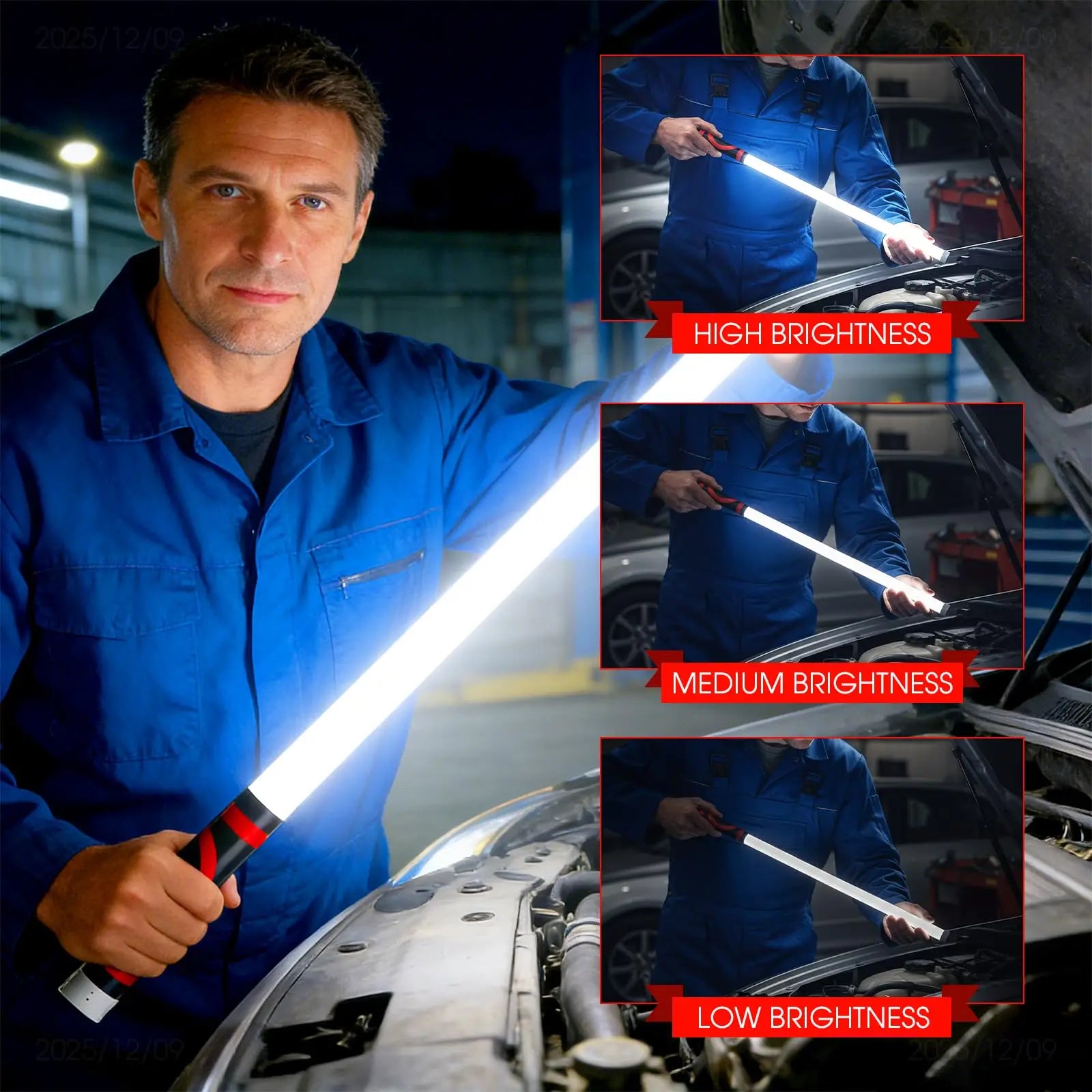 Flexible LED Flashlight Stick,Professional Work Light,Portable Tool for for Mechanics,Car Repairs, Inspections & Tight Spaces
