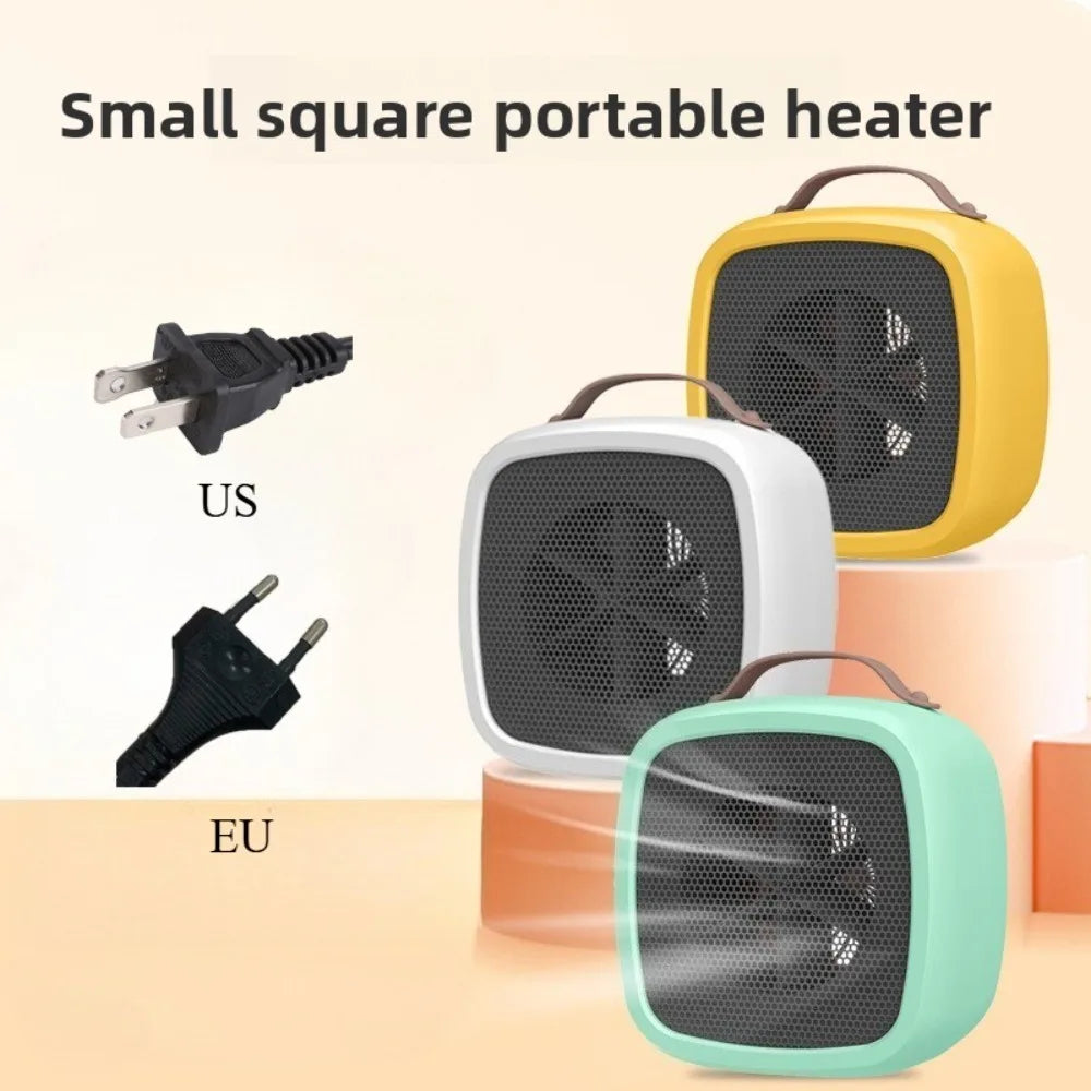 Portable Mini Heaters Household Desktop Mutes Fast Heating Warmer Fan 500W PTC-Ceramic Warm Air Heaters for Indoor Office Winter