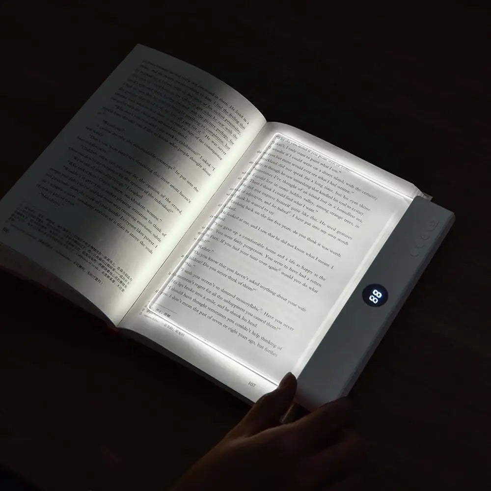 LED Flat Panel Book Light USB Charging Eye Protection Night Vision Reading Lamp for Students Indoor Use 2 in 1 Night Lights - Go sady online store