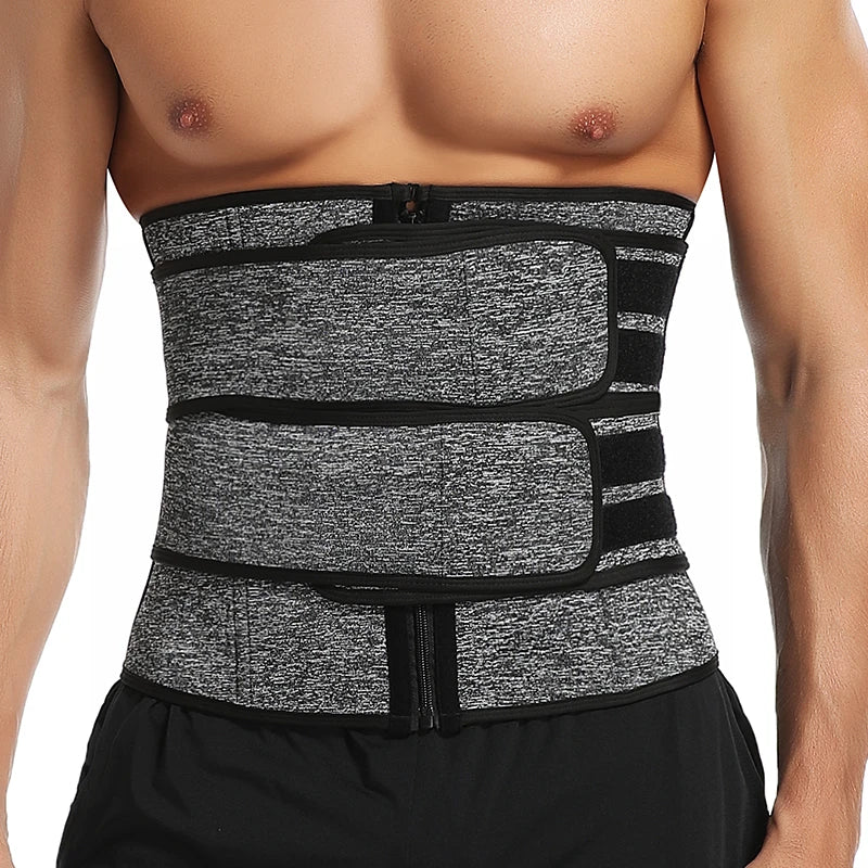 Vensslim Men Workout Waist Trainer Tummy Control Belt Slimming Sauna Body Shaper Trimmer Abdomen Shapewear Weight Loss Corset