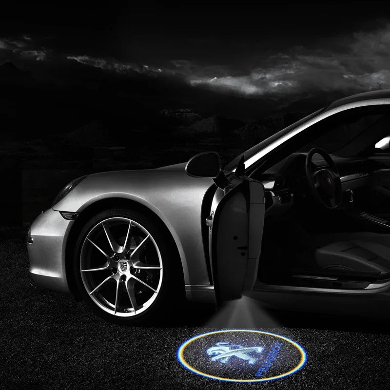 Car Door Welcome Lights Laser Projector Logo Wireless Car HD Courtesy Lamp For Peugeot 206 208 306 307 308 406 407 408 4008 5008