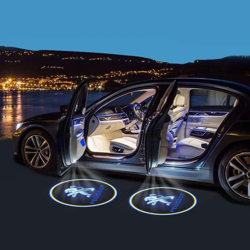 Car Door Welcome Lights Laser Projector Logo Wireless Car HD Courtesy Lamp For Peugeot 206 208 306 307 308 406 407 408 4008 5008