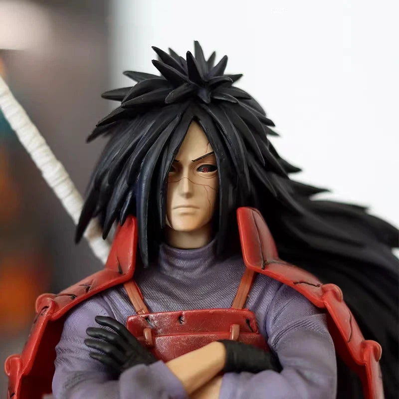 25cm/42cm Anime Naruto GK Uchiha Madara CW Gatekeeper Ver Light Up Figure PVC Statue Collect Model Toy Desktop Ornament Boy Gift