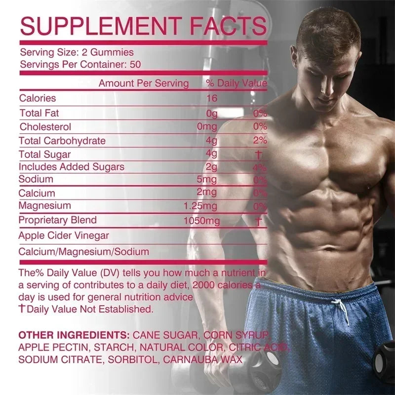 Vital Grow XL Male Gummies - Promotes Muscle Growth and Recovery, Enhances Athletic Performance, Endurance, and Relieves Fatigue