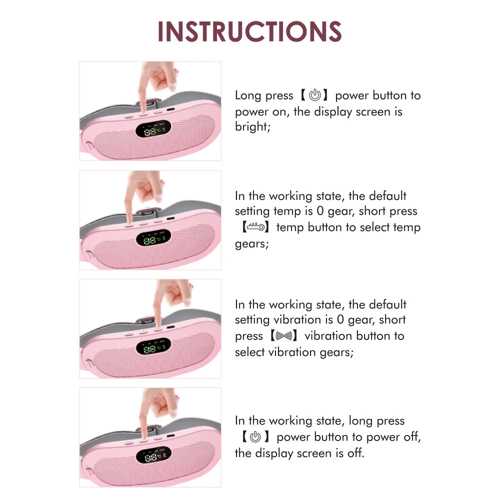 Menstrual Heating Pad Smart Abdominal Massager Warm Palace Belt Waist Vibration Massage Device for Cramps Period Pain Relief