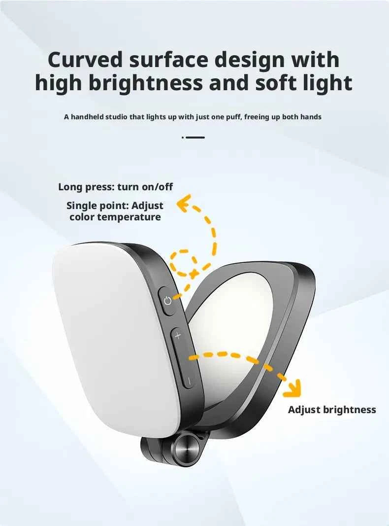 Mobile Magnetic Fill Light Built-In Beauty Mirror Fill Portable Photo Folding Beauty Lamp Live Atmosphere Light - Go sady online store