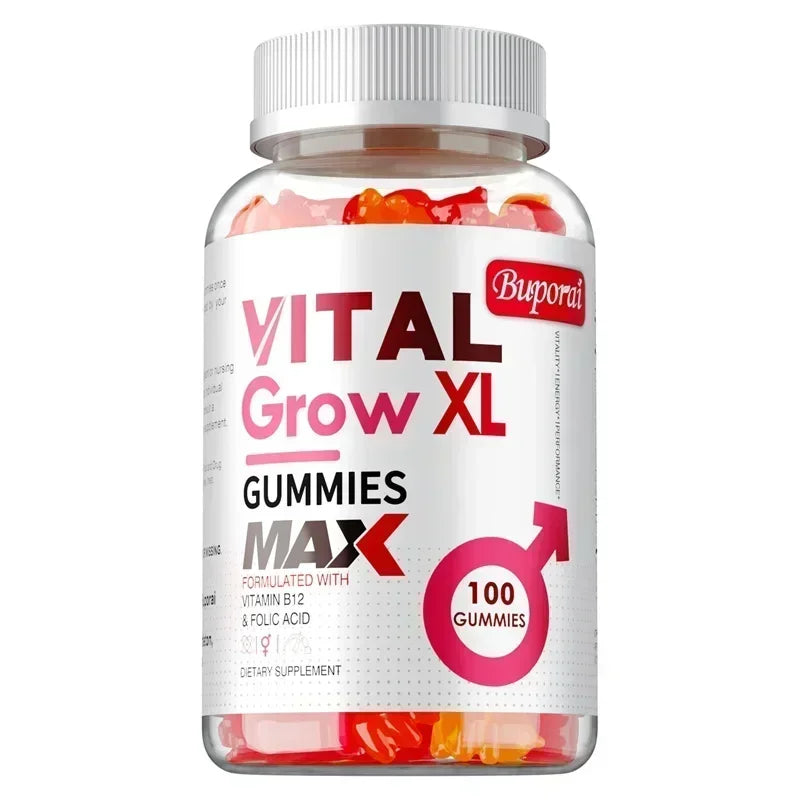 Vital Grow XL Male Gummies - Promotes Muscle Growth and Recovery, Enhances Athletic Performance, Endurance, and Relieves Fatigue