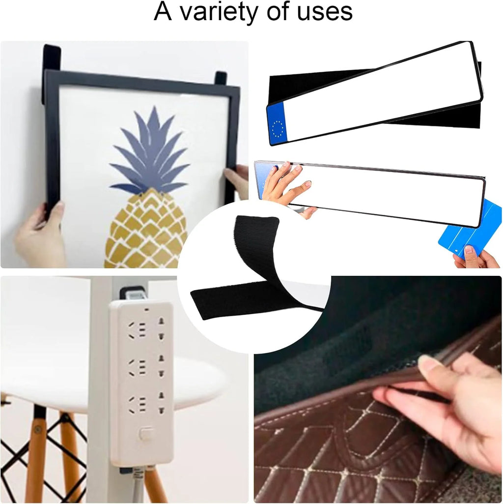 Invisible Adhesive Car License Plate Holder Auto Frameless Number Frame Holder or 360-520mm x 110/120 Front Rear License Plate