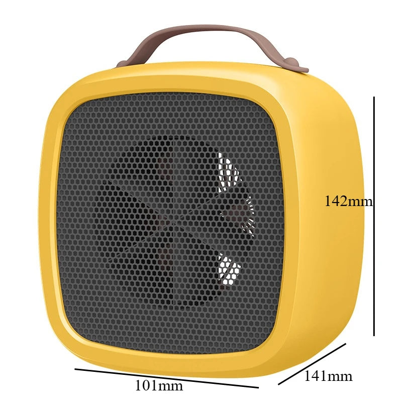 Portable Mini Heaters Household Desktop Mutes Fast Heating Warmer Fan 500W PTC-Ceramic Warm Air Heaters for Indoor Office Winter