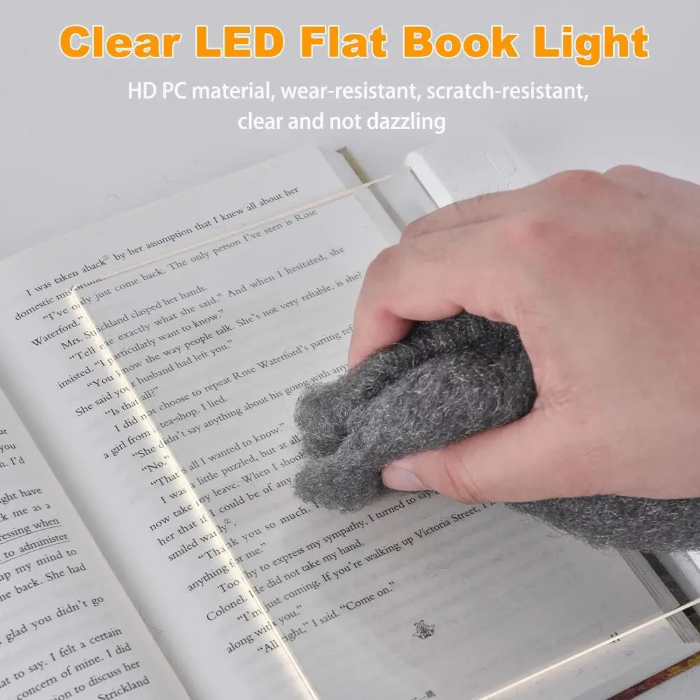 LED Flat Panel Book Light USB Charging Eye Protection Night Vision Reading Lamp for Students Indoor Use 2 in 1 Night Lights - Go sady online store